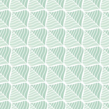 Geometrik yeşil trendy vektör Dikişsiz desen bırakır. Simetri vektör doku soyut. Yaprak arka plan.
