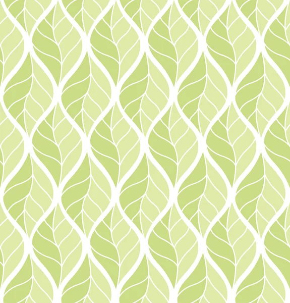 Patrón Decorativo Hojas Verdes Sin Costura Fondo Continuo Hoja Textura — Vector de stock