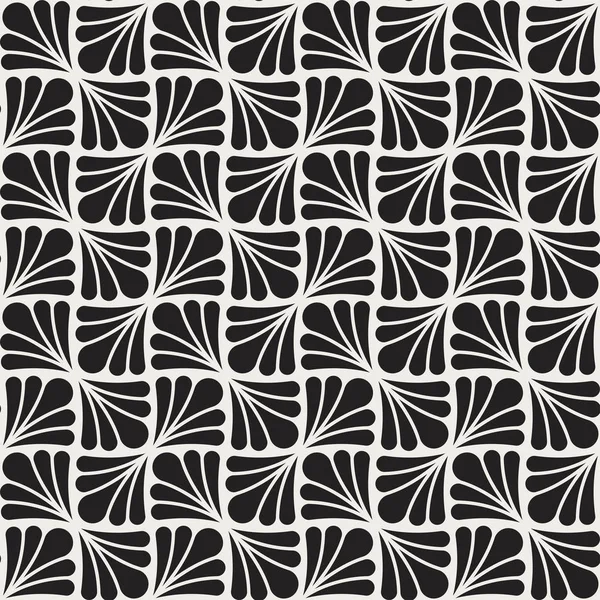 Abstrakte Dekorative Fliese Geometrisches Ginkgo Nahtloses Muster Floraler Hintergrund — Stockvektor