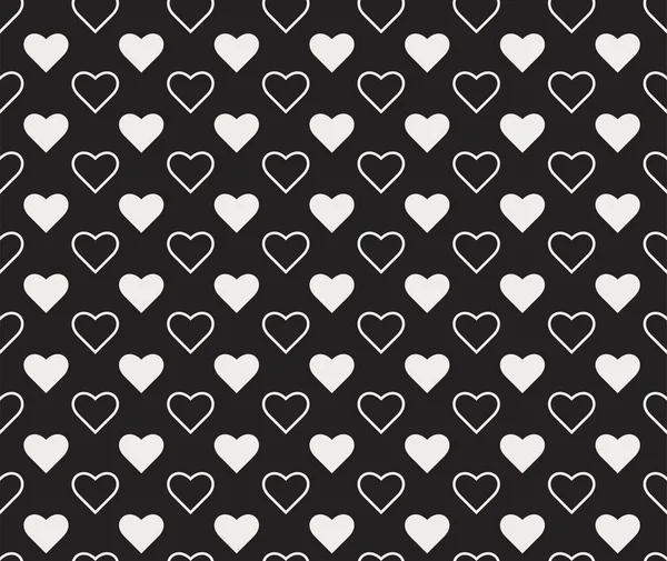 Cute Heart Seamless Pattern Lovely Background — Stock Vector