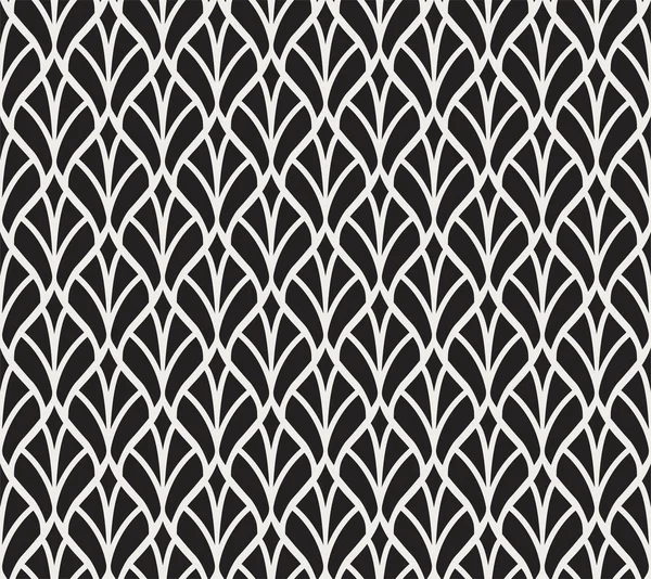 Vektor Floralen Jugendstil Nahtlose Muster Geometrische Dekorative Blätter Textur Retro — Stockvektor