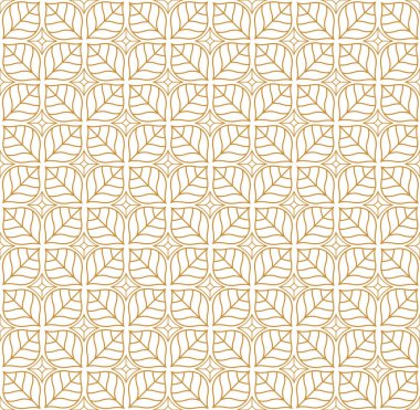 Geometrik yaprakları Dikişsiz desen vektör. Soyut vektör doku. Yaprak arka plan.