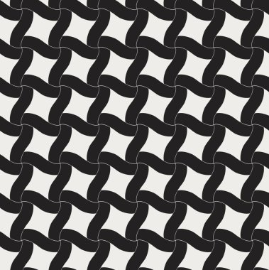 Geometrik siyah vektör Seamless modeli. Soyut sanat Deco arka plan. Klasik şık doku.