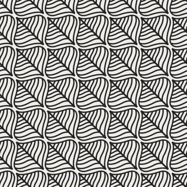 Geometrik siyah vektör Seamless modeli. Soyut sanat Deco arka plan. Klasik şık doku.