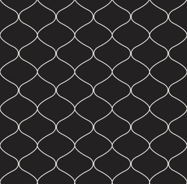 Geometrik siyah vektör Seamless modeli. Soyut sanat Deco arka plan. Klasik şık doku.