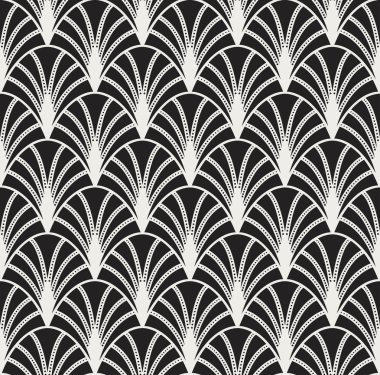 Geometrik siyah vektör Seamless modeli. Soyut sanat Deco arka plan. Klasik şık doku.