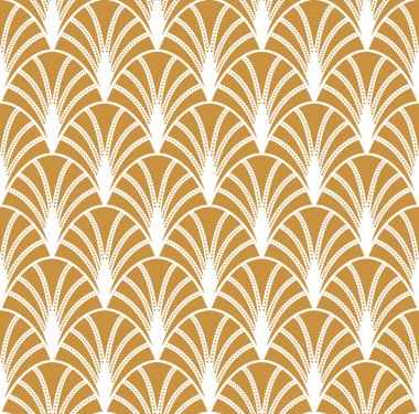 Soyut kahverengi dekoratif karo. Geometrik Ginkgo Seamless modeli. 