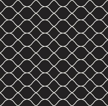 Geometrik siyah vektör Seamless modeli. Soyut sanat Deco arka plan. Klasik şık doku.