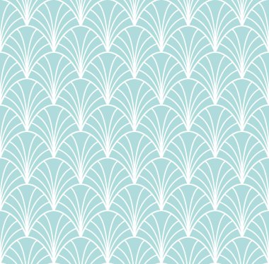 Klasik mavi Art Deco Seamless modeli. Geometrik şık doku. Soyut Retro vektör doku.