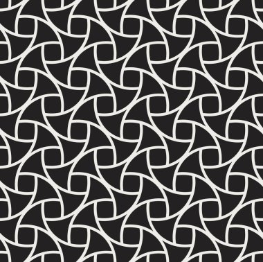 Geometrik siyah vektör Seamless modeli. Soyut sanat Deco arka plan. Klasik şık doku.