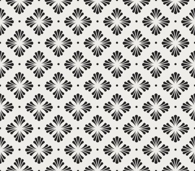 Geometrik siyah vektör Seamless modeli. Soyut sanat Deco arka plan. Klasik şık doku.