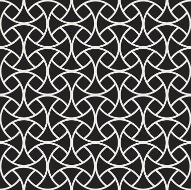 Geometrik siyah vektör Seamless modeli. Soyut sanat Deco arka plan. Klasik şık doku.