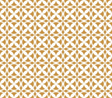 Soyut kahverengi dekoratif karo. Geometrik Ginkgo Seamless modeli. 