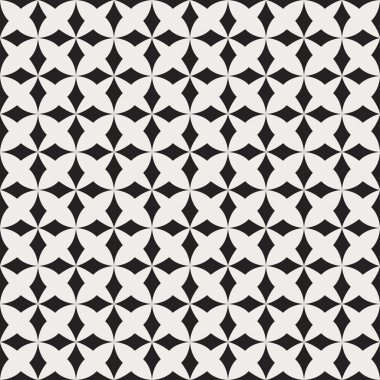Geometrik siyah vektör Seamless modeli. Soyut sanat Deco arka plan. Klasik şık doku.