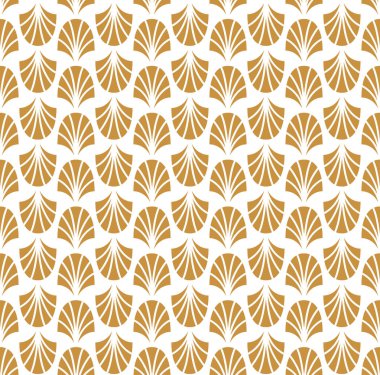 Soyut kahverengi dekoratif karo. Geometrik Ginkgo Seamless modeli. 