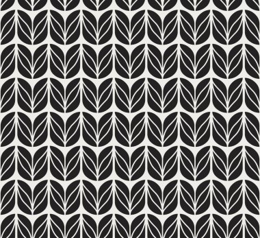 Geometrik siyah vektör Seamless modeli. Soyut sanat Deco arka plan. Klasik şık doku.