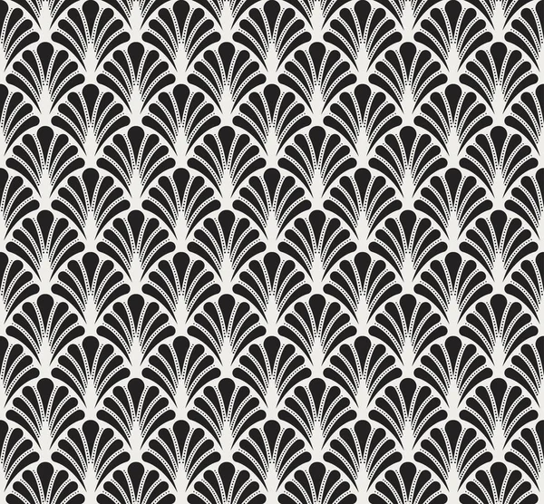 Geometrik siyah vektör Seamless modeli. Soyut sanat Deco arka plan. Klasik şık doku.