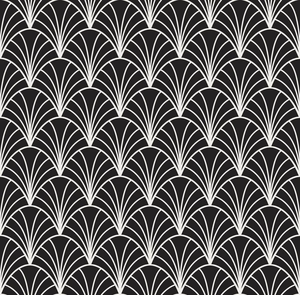 Geometrik siyah vektör Seamless modeli. Soyut sanat Deco arka plan. Klasik şık doku.