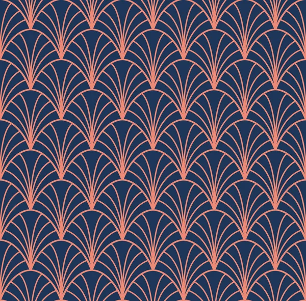 Japonês Colorido Ornamental Vetor Fundo Art Deco Padrão Sem Costura — Vetor de Stock