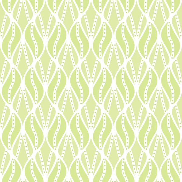 抽象的な緑の装飾的なタイル 幾何学的なイチョウのシームレス パターン — ストックベクタ