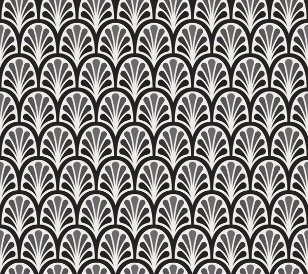 Geometrisches Schwarzes Vektor Nahtloses Muster Abstrakte Art Deco Hintergründe Klassisch — Stockvektor