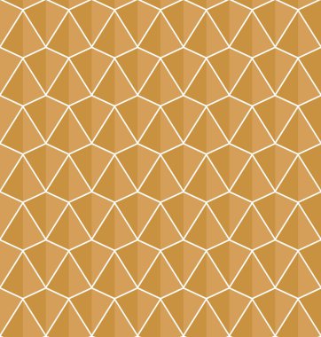 Soyut kahverengi dekoratif karo. Geometrik Ginkgo Seamless modeli. 