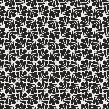 Geometrik siyah vektör Seamless modeli. Soyut sanat Deco arka plan. Klasik şık doku.
