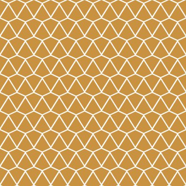 Soyut kahverengi dekoratif karo. Geometrik Ginkgo Seamless modeli. 