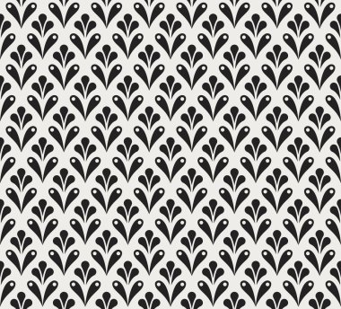 Geometrik siyah vektör Seamless modeli. Soyut sanat Deco arka plan. Klasik şık doku.