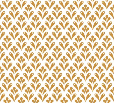 Soyut kahverengi dekoratif karo. Geometrik Ginkgo Seamless modeli. 