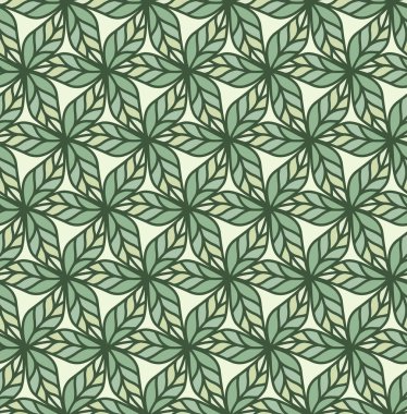 Geometrik çiçek vektör seamless modeli. Soyut vektör doku. Art Deco bırakıyor arka plan.