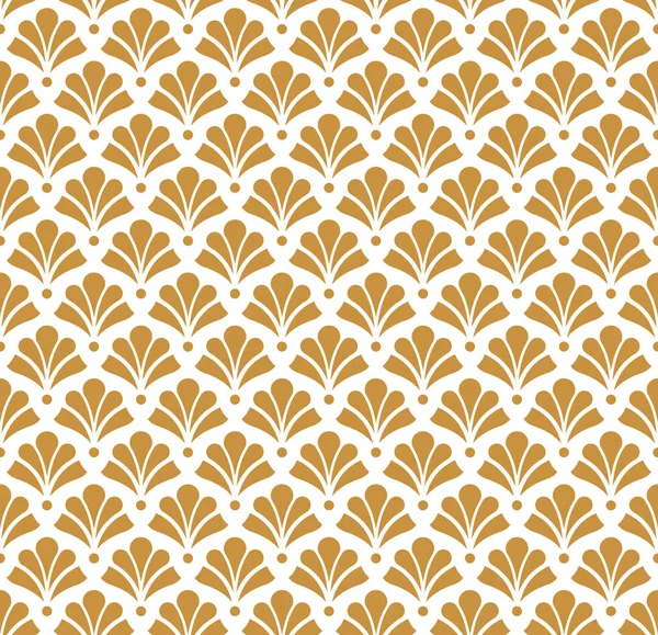 抽象的な茶色の装飾的なタイル 幾何学的なイチョウのシームレス パターン — ストックベクタ