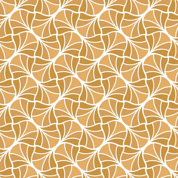 Carrelage Décoratif Brun Abstrait Géométrique Ginkgo Modèle Sans Couture — Image vectorielle