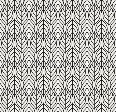 Geometrik çiçek vektör seamless modeli. Soyut vektör doku. Art Deco bırakıyor arka plan.