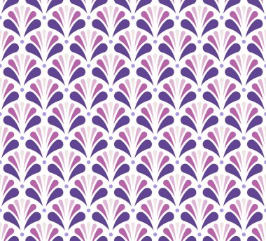 Japon süs mor vektör arka plan. Art Deco Seamless modeli. Geometrik dekoratif doku.