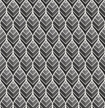 Geometrik çiçek vektör seamless modeli. Soyut vektör doku. Art Deco bırakıyor arka plan.