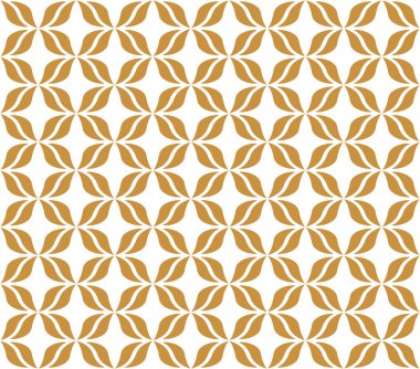 Soyut kahverengi dekoratif karo. Geometrik Ginkgo Seamless modeli. 