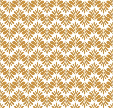 Soyut kahverengi dekoratif karo. Geometrik Ginkgo Seamless modeli. 