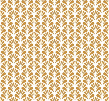 Soyut kahverengi dekoratif karo. Geometrik Ginkgo Seamless modeli. 