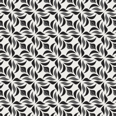 Geometrik çiçek vektör seamless modeli. Soyut vektör doku. Art Deco bırakıyor arka plan.