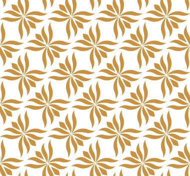 Geometrik çiçek vektör seamless modeli. Soyut vektör doku. Art Deco bırakıyor arka plan.