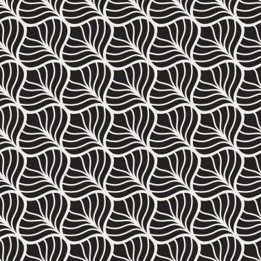 Geometrik siyah vektör Seamless modeli. Soyut sanat Deco arka plan. Klasik şık doku.