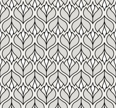 Geometrik trendy vektör Dikişsiz desen bırakır. Simetri vektör doku soyut. Yaprak arka plan.