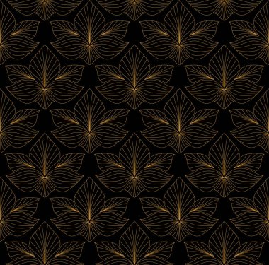 Geometrik trendy vektör Dikişsiz desen bırakır. Simetri vektör doku soyut. Yaprak arka plan.