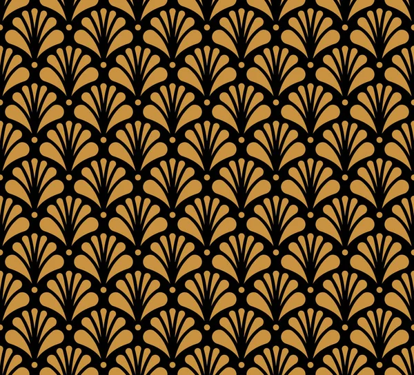 Японский Орнаментальный Черный Золотой Векторный Фон Стиль Деко Геометрическая Декоративная — стоковый вектор