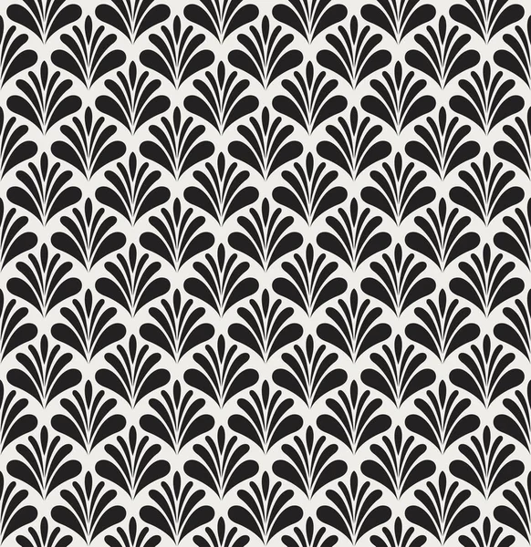 Geometrisches Schwarzes Vektor Nahtloses Muster Abstrakte Art Deco Hintergründe Klassisch — Stockvektor