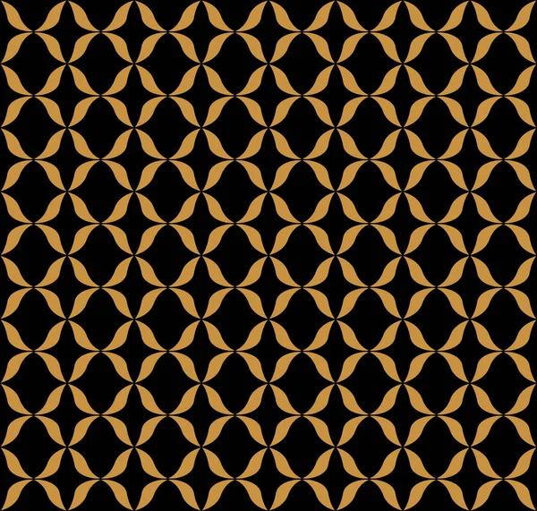 Japonês Ornamental Preto Dourado Vector Fundo Art Deco Padrão Sem — Vetor de Stock