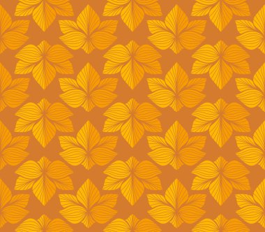 Geometrik trendy vektör Dikişsiz desen bırakır. Simetri vektör doku soyut. Yaprak arka plan.