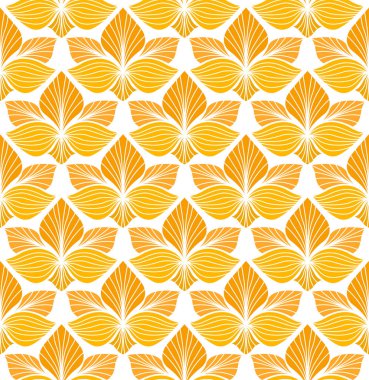 Geometrik trendy vektör Dikişsiz desen bırakır. Simetri vektör doku soyut. Yaprak arka plan.
