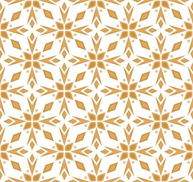 Soyut kahverengi dekoratif karo. Geometrik Ginkgo Seamless modeli. 